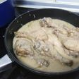 Jamoncitos de pollo con salsa de cebolla