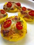 Mini Polenta Pizzas With Tomatoes And Pesto