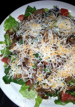 A picture of Mexican roast beef salad.
