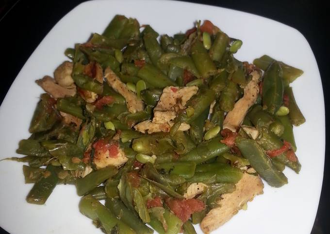 HCG diet meal 1: chicken and string beans
