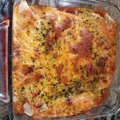 A picture of Lauren's Chicken Sour Cream Enchiladas.