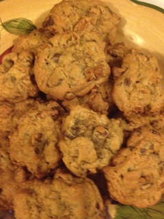 A picture of Homemade Chocolate Chip and Pecan Cookies.