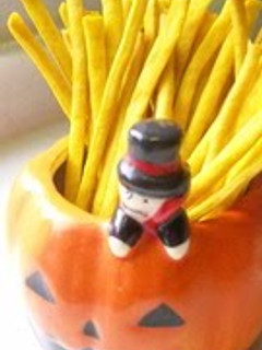 A picture of Happy Halloween! Kabocha Sticks.