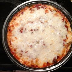 A picture of Baked spaghetti.