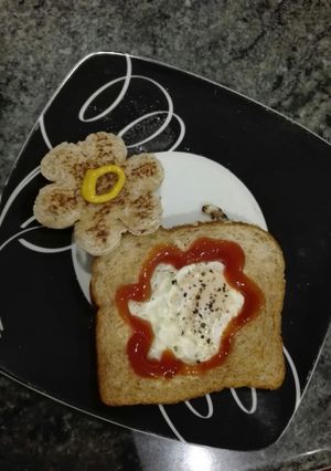 Una foto de Cena huevo en pan