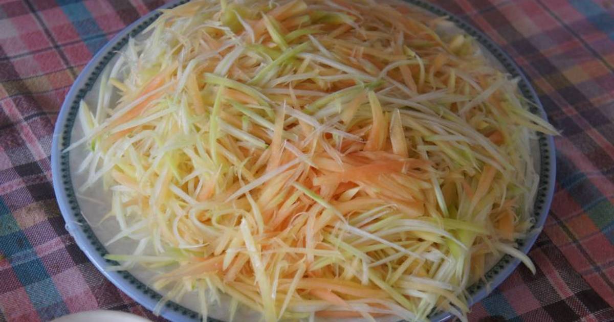 Aprende a cocinar Papaya salad!! Receta de VUELTA AL MUNDO SABROSA- Cookpad