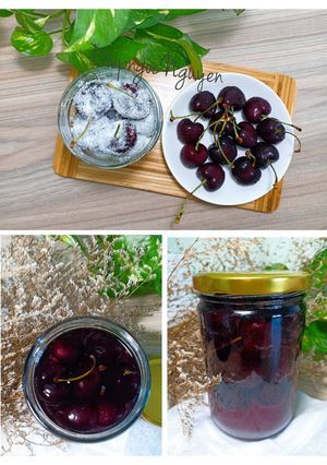 Hình của món Cherry ngâm đường - Cherry ngâm rượu.