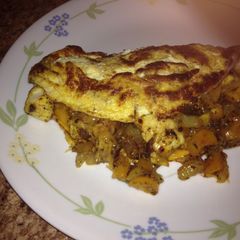 A picture of Adrian's Southern Tilapia Sunrise Omelette.