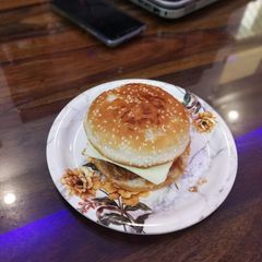 A picture of Aloo tikki burger.