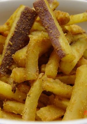 A picture of Quick, Comforting Snack Sweet Potatoes with Kinako.