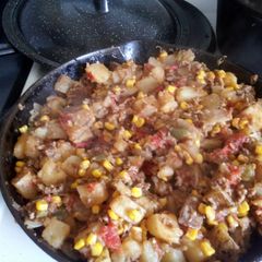 A picture of Casey's Beef Hash.