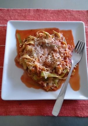 Una foto de Spagueti de zuchini