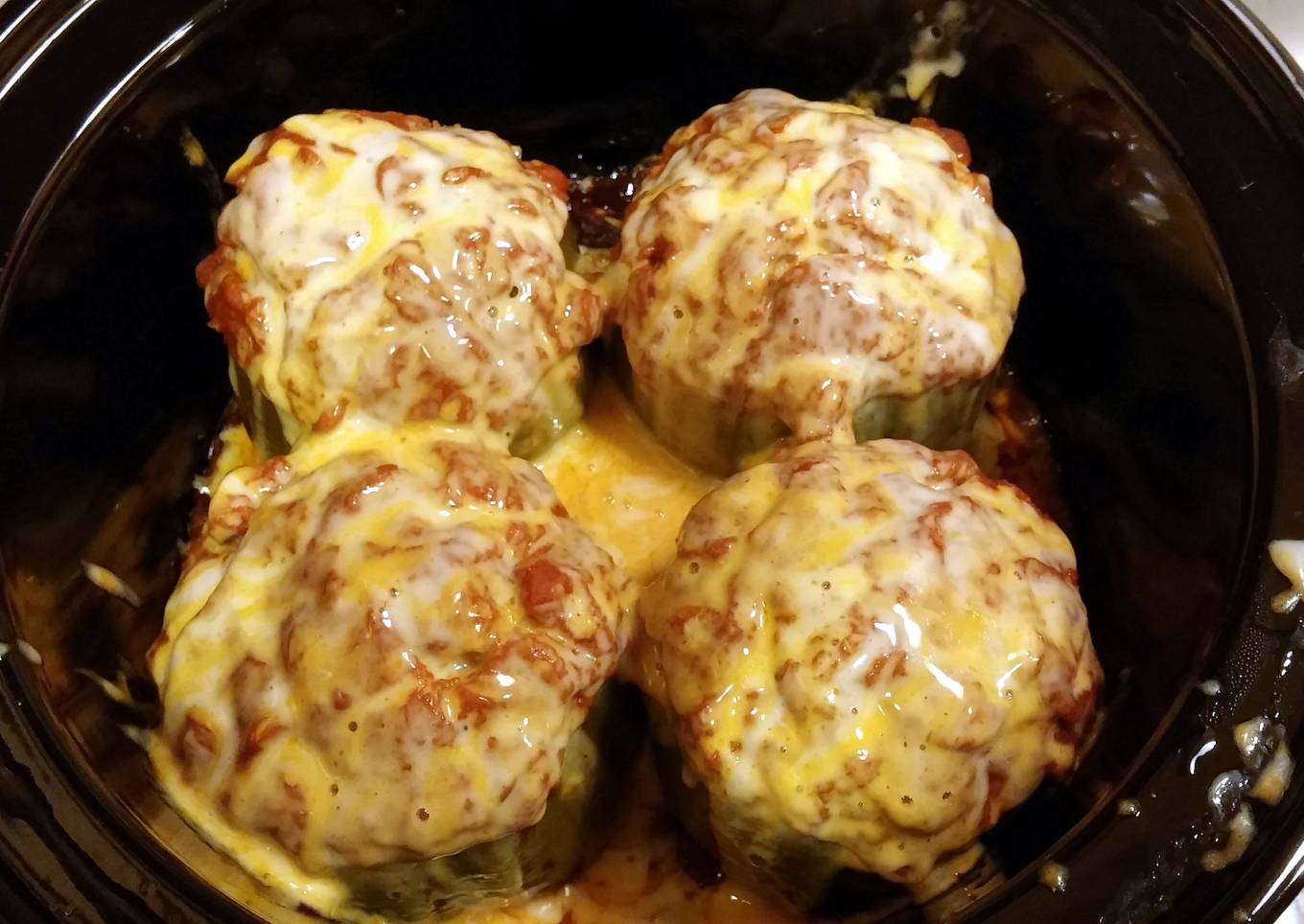 Venison stuffed fiesta peppers