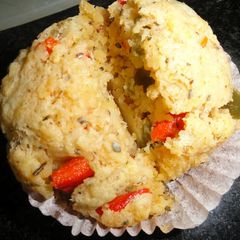 A picture of Eggless Savoury Muffins and Sin-a-mon.