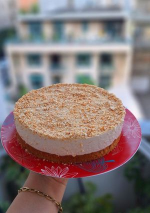 عکسی از دستور چیز کیک نسکافه