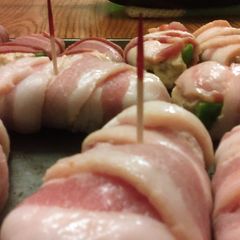 A picture of Smokey Bacon Jalepeño Bombs.