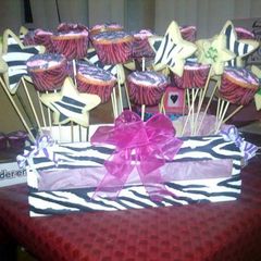 A picture of Edible party center pieces.