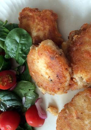 A picture of Salmon Patties- Gluten, Dairy, Nut And Soy Free.