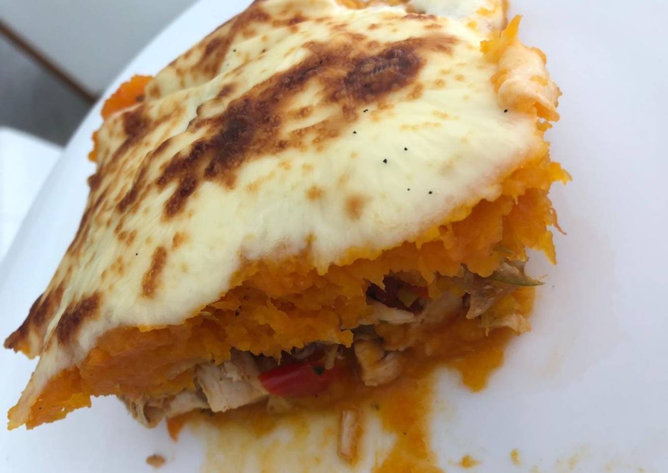 Pastel de calabaza y pollo