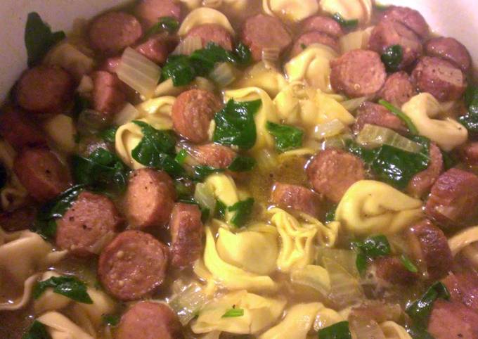 Easiest Way to Prepare Perfect Sausage &amp; Cheese Tortellini Soup