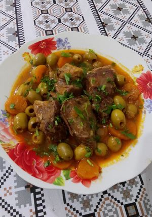 صورة لوصفة طاجين الزيتون باللحم