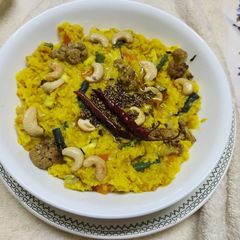 A picture of Bengali Bhuni Khichuri or Khichdi for Bhog.