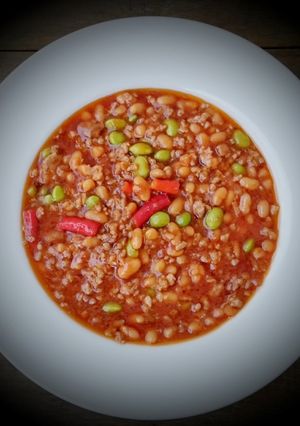 A picture of Spicy Chili Red Bean With Edamame Bean.