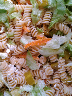 A picture of T's Turkish Cold Pasta Salad.
