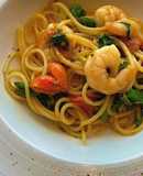 Mì spaghetti tôm sốt cà chua