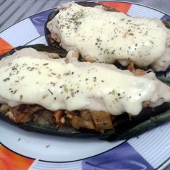 A picture of Stuffed Eggplants.