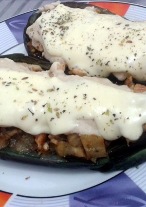 A picture of Stuffed Eggplants.