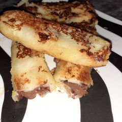 Nutella French Toast Rolls up A picture of Nutella French Toast Rolls up.