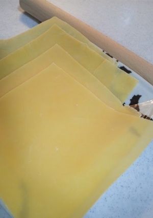 A picture of Homemade Pasta (Great for Lasagna as well).