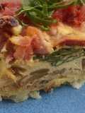 Kori's spinach, ham, hash brown crust quiche