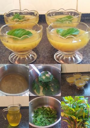 صورة لوصفة مهلبية النعناع الأخضر طريقه جديده سهله وطعم لذيذ 🌿🌿🥰🥰