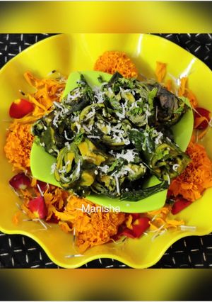 A picture of Stir Fry Alu vadi(Arbi leaves,Patra).