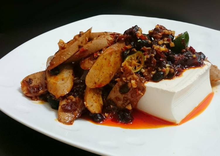 Step-by-Step Guide to Make Homemade Tofu Top Sausage In Spicy Black Bean