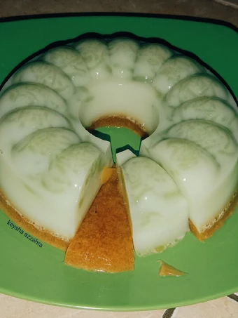 Langkah Gampang Menyiapkan Resep Puding cendol lapis gula merah yang  Bikin Ketagihan Anti Ribet, Bikin Ngiler