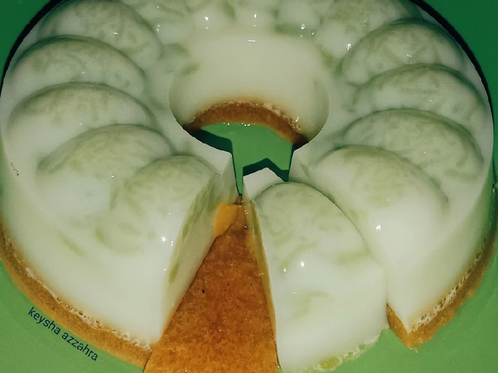 Langkah Gampang Menyiapkan Resep Puding cendol lapis gula merah yang  Bikin Ketagihan Anti Ribet, Bikin Ngiler