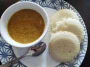 A picture of idli sambar