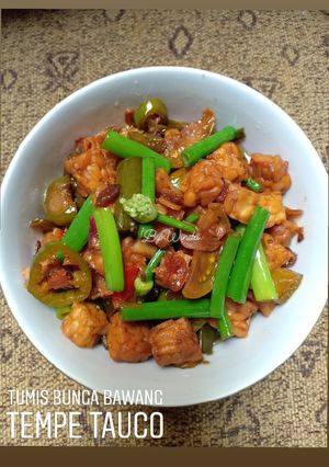 Foto resep Tumis Bunga Bawang Tempe Tauco