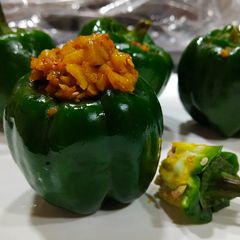 A picture of Stuffed capsicum.