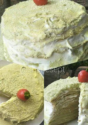 Foto resep Matcha Latte Mille Crepes