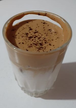 A picture of Dalgona coffee.