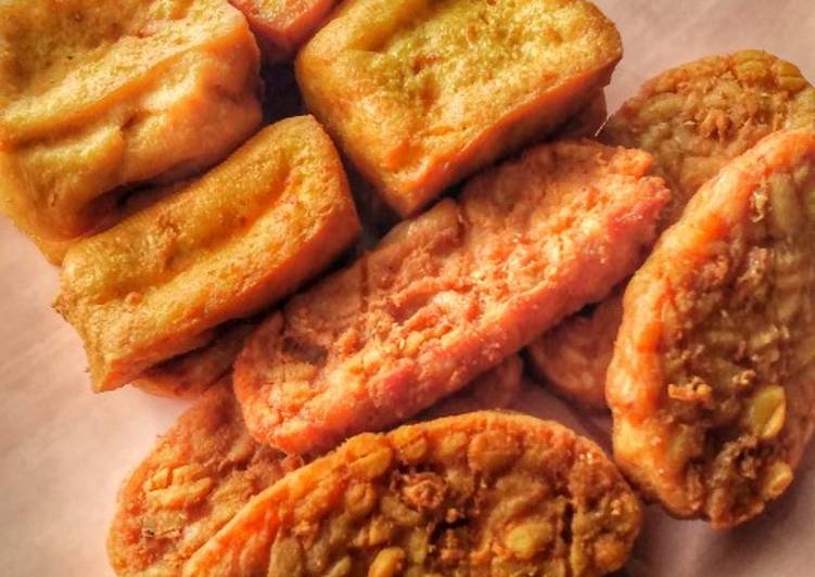 Fried Turmeric Tofu and Tempe