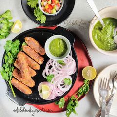 A picture of Masoor Dal Seekh Kebabs.