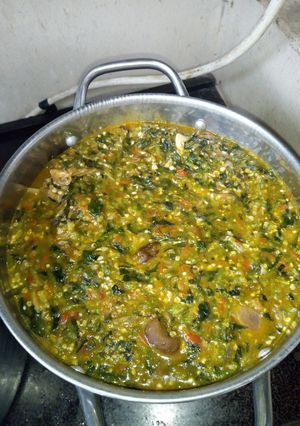 A picture of Delicious Okro Soup.