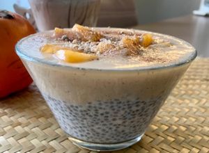 Une photo de Pudding chia/crème kaki proteiné