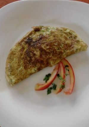 Una foto de Omelette con jamón y queso
