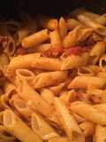 Macarrones con chorizo (Como en España)